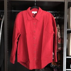 Alex Mill Mercer Shirt in Twill- Cranberry